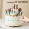 Makeup Brush Holder Large Capacity Multiple Compartments Multi-angle Rotating Countertop Cosmetic Organizer