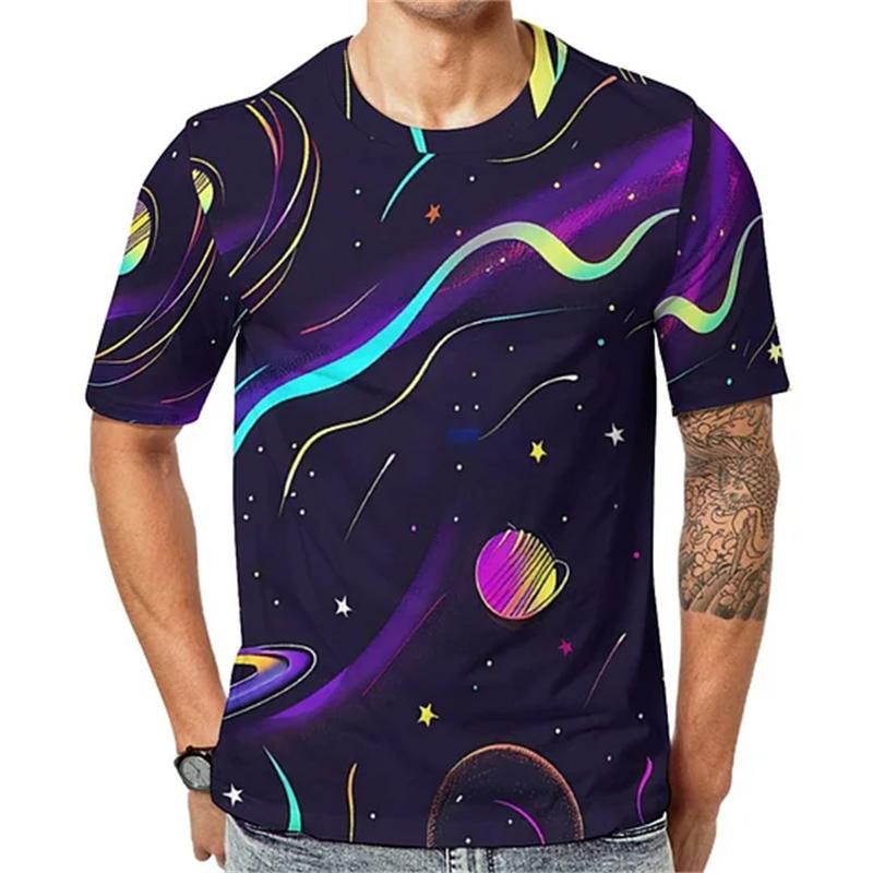 Вселенная Планета Космос Галактика Футболка Мужская Женская Детская Футболки 3D Печать Harajuku Крутые Дизайны Футболки Мода Уличная Одежда Топы