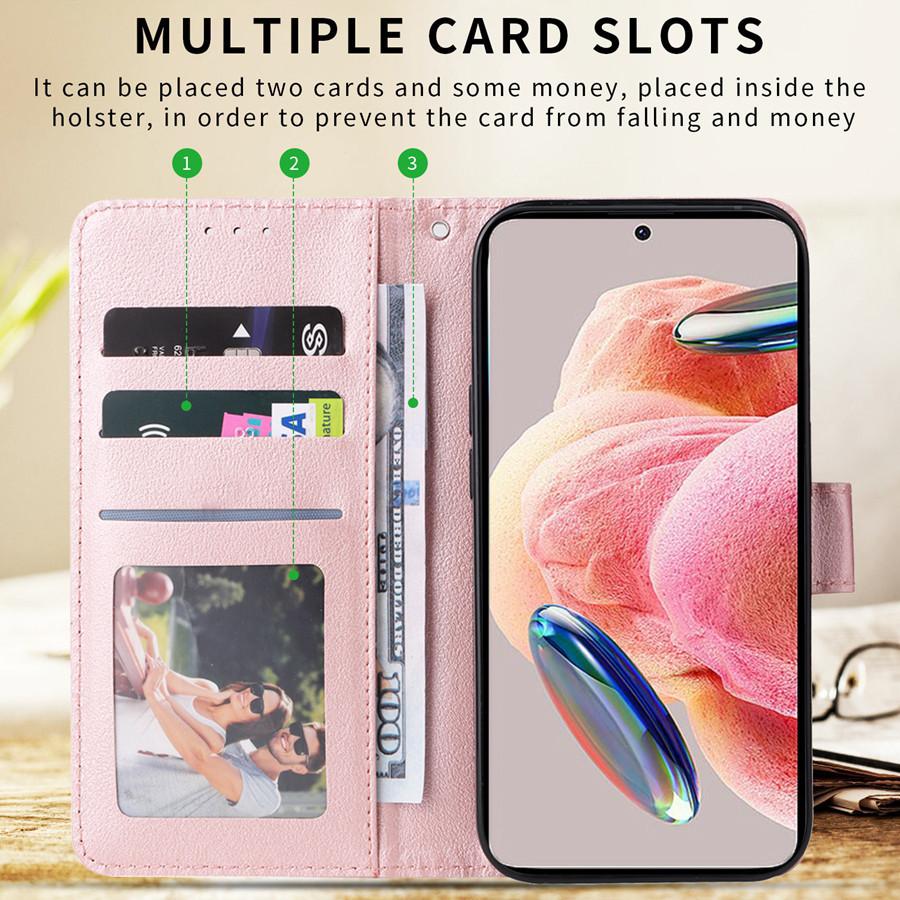 Для Xiaomi Redmi Note 12S 12 Pro 11 11S 10S 9 8 Pro 7 12C 10C Кошелек слот для карт подставка магнитный флип кожаный чехол