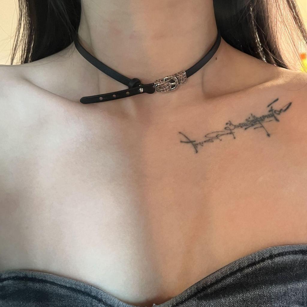 Chic Spicy Girl Leather Bell Choker Necklace – Unique Minority Design