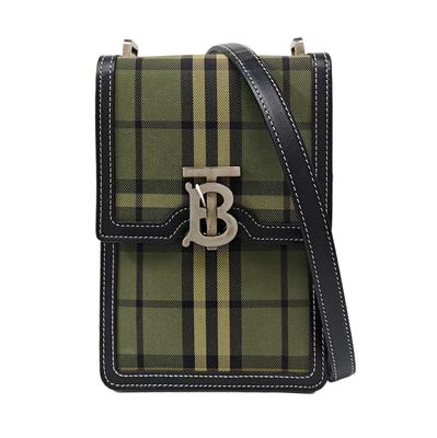 [Б/У] Сумка через плечо Robin TB Logo Classic Check с регулируемым плечевым ремнем, смесовая ткань с кожей - Очень хорошее состояние #1QPUHXF