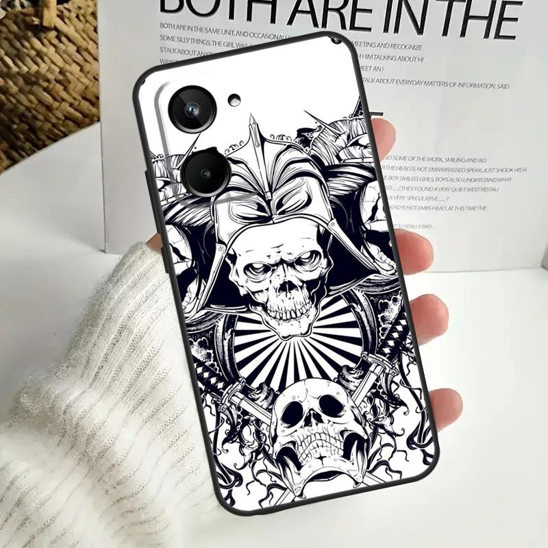 Чехол с изображением демона и маски самурая для Realme C55 C53 C51 C35 C33 C30 C67 C21Y C25s C15 9 10 12 11 Pro Plus GT Neo5