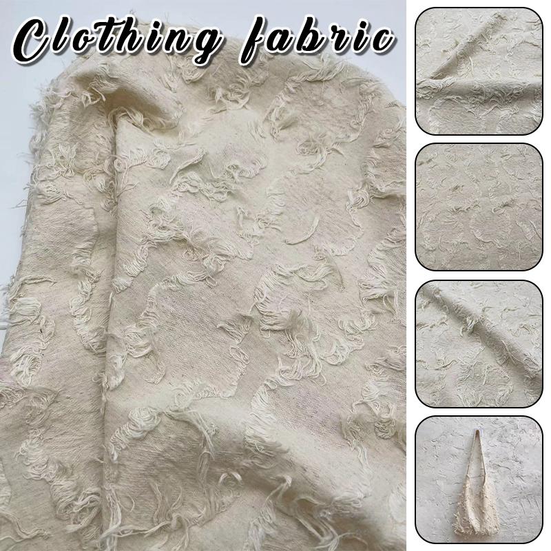 100*150см Ретро Жаккардовая Бахрома Хлопково-Льняная Ткань Ручной Работы Пальто Юбка Сумка DIY Шитье Дизайнерские Ткани