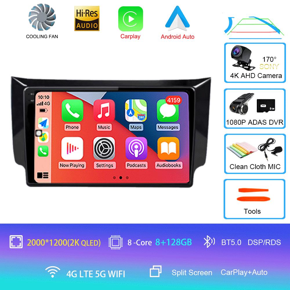 Автомобильное радио Android 14 Carplay Auto для Nissan Sylphy B17 Sentra 12 2012 2013 2014-2018 GPS Мультимедиа Видео Плеер Стерео 2din 4G