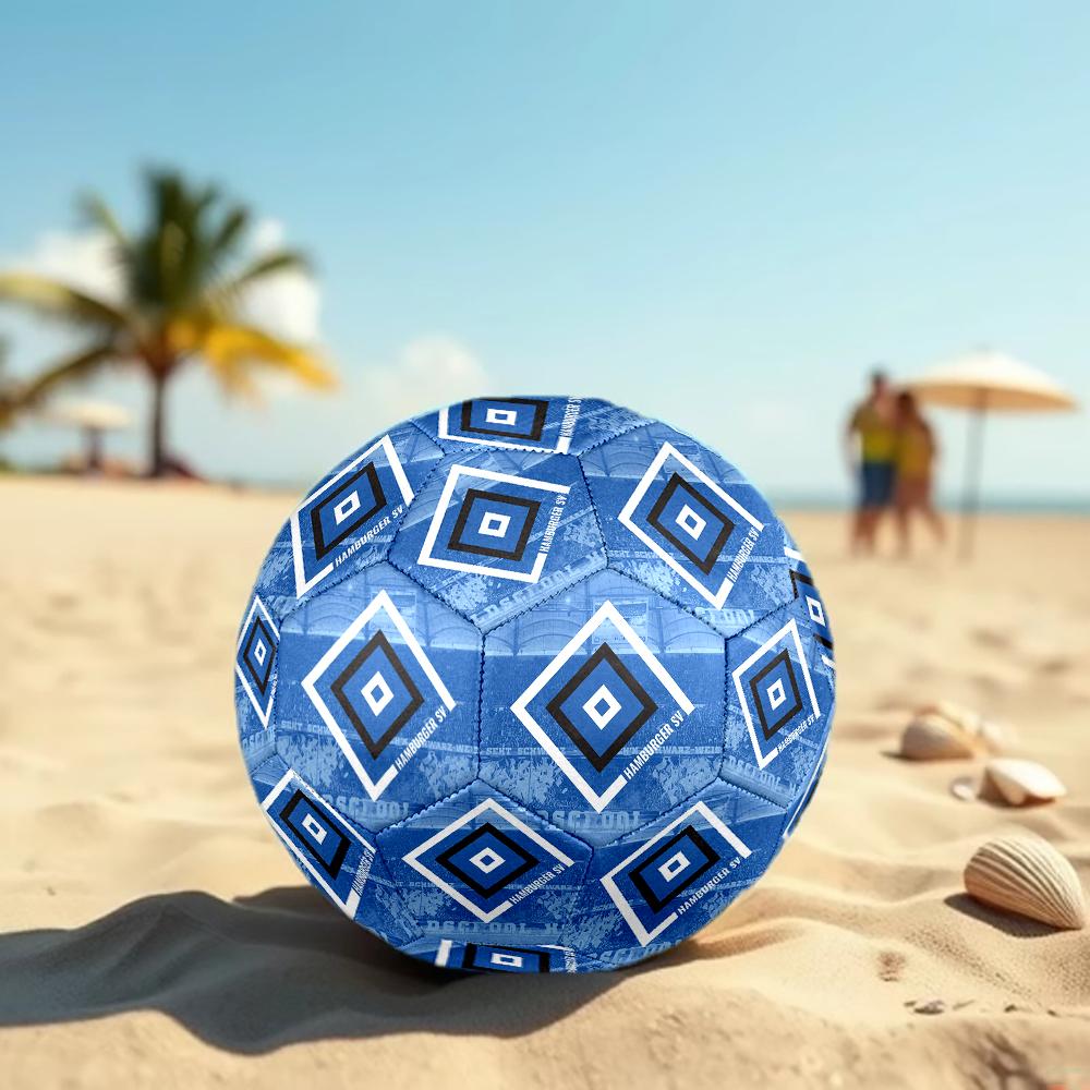 Hamburger SV HSV size5 Soccer Ball, colorful, suitable for all ages, machine-stitched, PVC material, competition grade,durable and high bounce