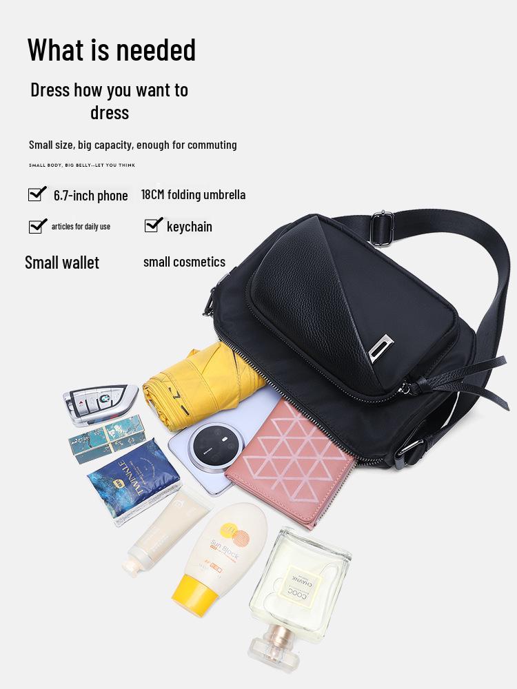 Женская сумка кроссбоди из натуральной кожи большой вместимости (2025) - Универсальная повседневная сумка через плечо из коровьей кожи