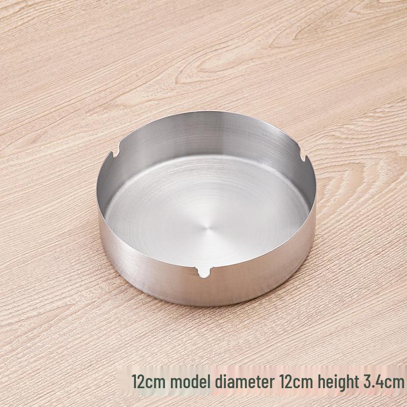 Stainless Steel Windproof Ashtray - Durable, Stylish, and Large for Bars, Cafes, and Hotels