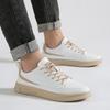 Модные мужские туфли на шнуровке, повседневные кроссовки для отдыха на открытом воздухе, мужские модные спортивные белые туфли для мужчин, на плоской подошве, белая мужская обувь