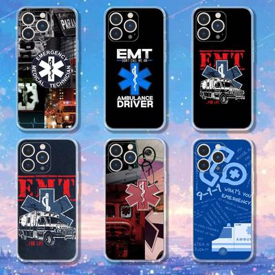 Чехол для телефона EMT EMS Скорая помощь для iPhone 17,16,11,15,13,14,12,Air,Mini,Plus,Pro,Max,Plus,E Прозрачный Мягкий