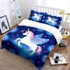 Unicorn with Wings and Stars Bedding Duvet Cover Set  (1*Duvet Cover 2*Pillowcases, without duvet insert)