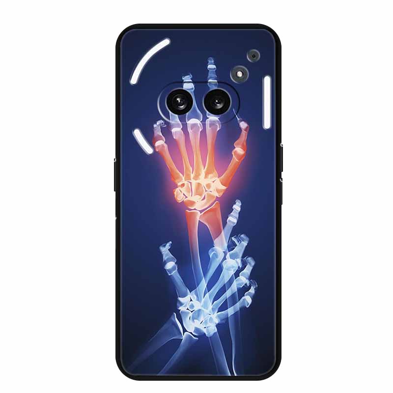 Чехол для Nothing Phone 2A 2 A Модный принт Черный силикон Мягкая задняя крышка Чехол для Nothing Phone 2a Чехол Phone2A Сумка 6.7"
