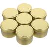 9pcs 8oz DIY Containers Round Tin Jars for Craft Storage Art Supplies and Making