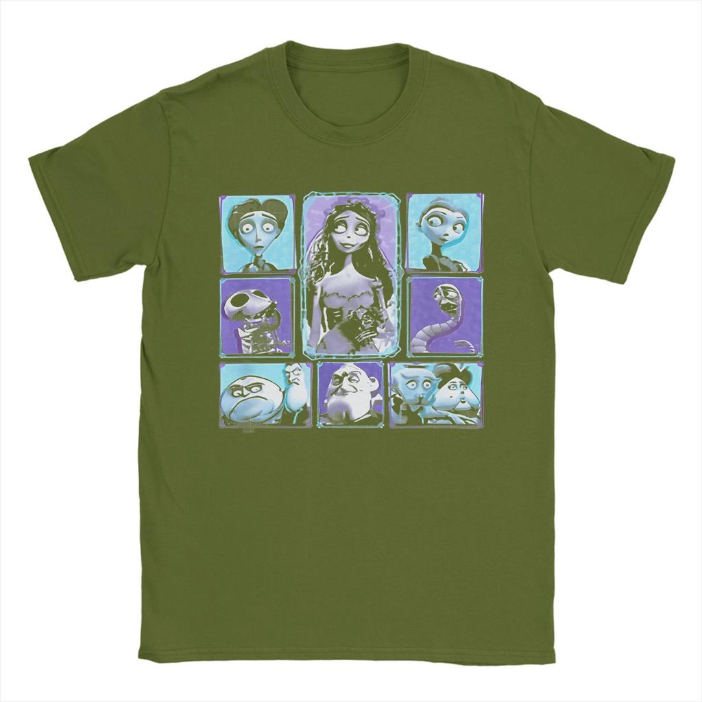 Tim Burtons Corpse Bride Cotton T-Shirt Men Summer Cartoon Movie Vintage T Shirts Comfortable Novelty Tee Plus Size Tops