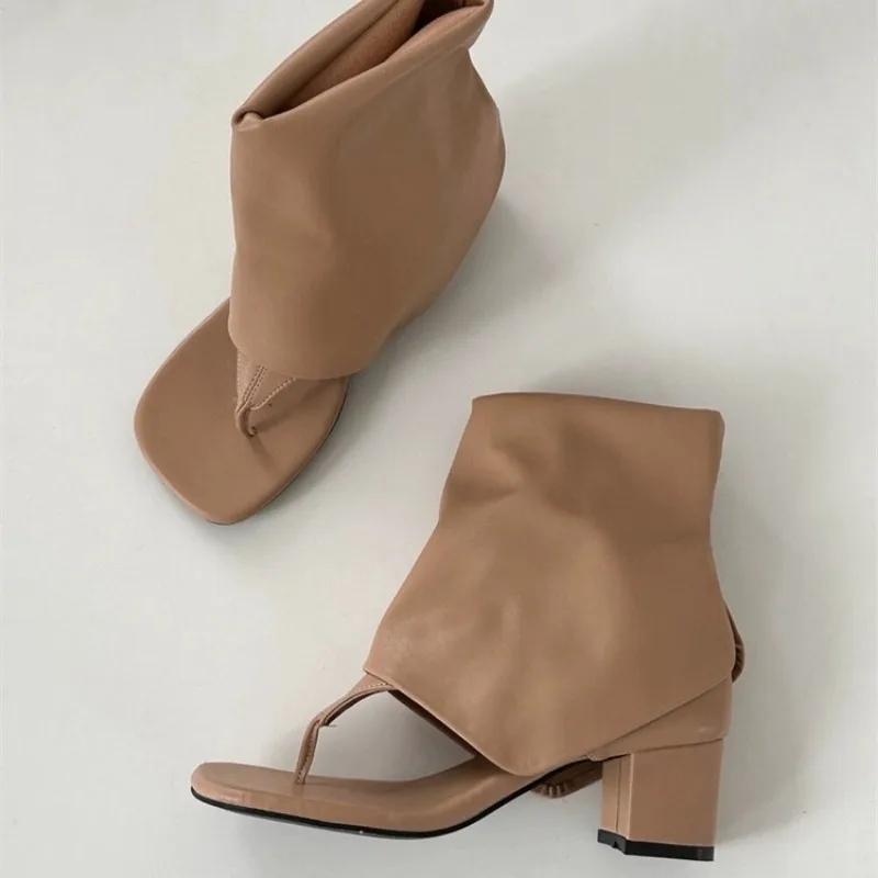 2024 Новые популярные модные женские сандалии Flip-Toe, туфли для банкетов, сандалии, однотонные летние женские туфли Zapatos