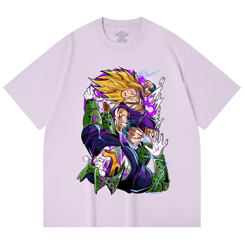 230 г/м² 100% хлопок Dragon Ball V30 Гохан Селл Принт Унисекс Тяжелая Хлопковая Футболка
