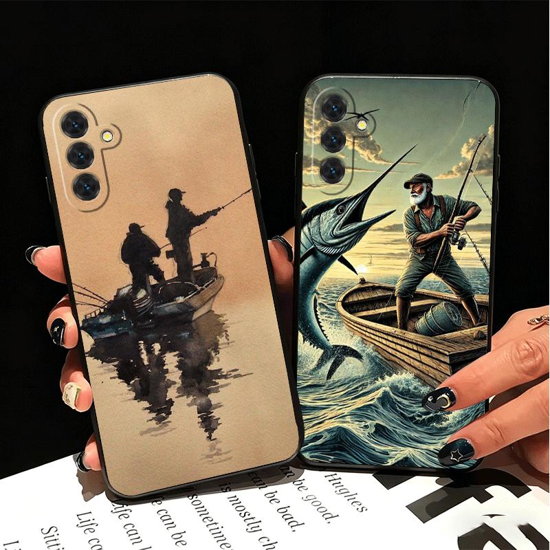 Hunting Fishing Man Soft Phone Case for Samsung A17 A37 A57 A16 A26 A36 A56 A15 A25 A35 A55 A14 A24 A34 A54 A13 A23 A33 A53 A52