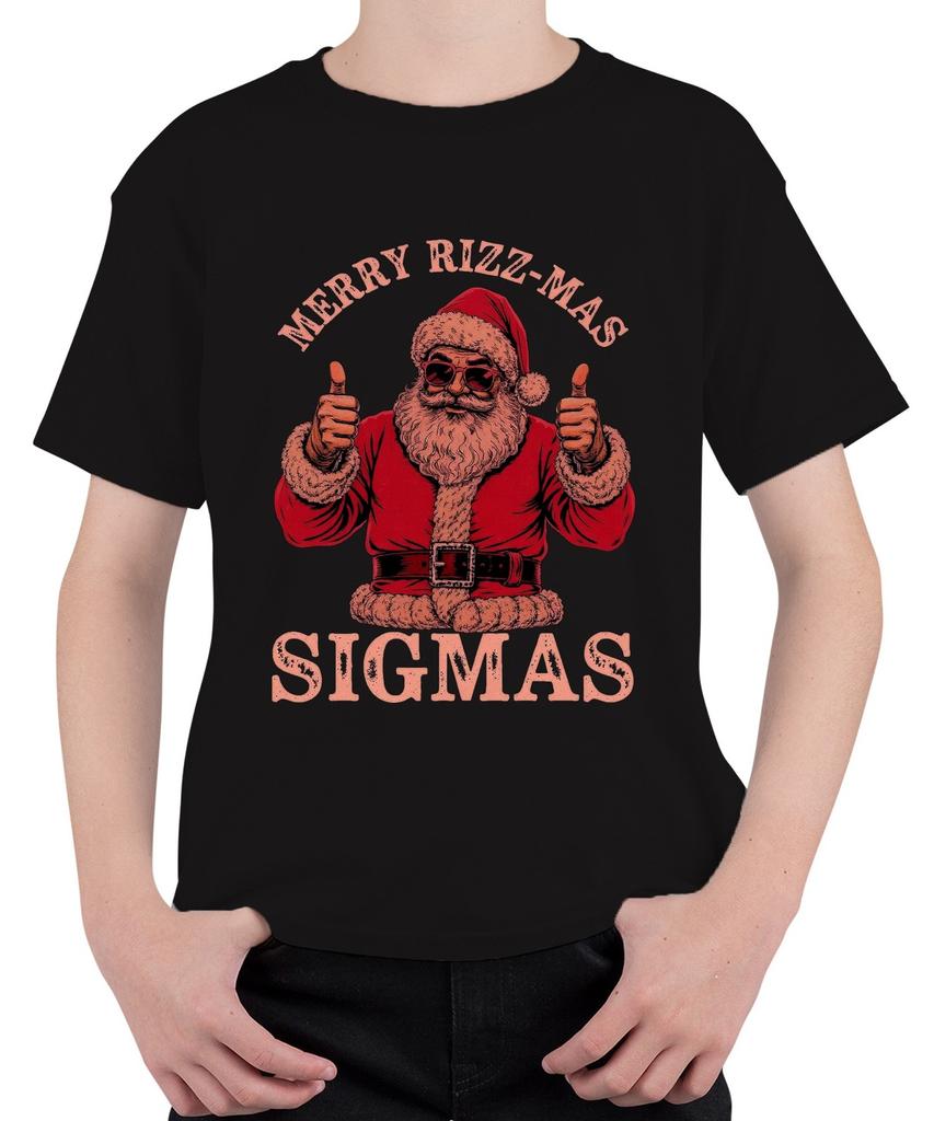 MERRY RIZZ-MAS SIGMAS Christmas Cool Sunglasses Male Unisex Kids T-S