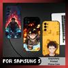 FF Аниме S-SHINRA С принтом S-SHINRA Чехол для телефона для Samsung S25, S24, S21, S22, S23, S20, Ultra, S26, Plus, Fe, Note, 5G Черный чехол