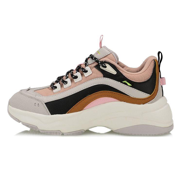 Li Ning Aurora WindWalker Амортизация, Износостойкие Низкие Спортивные Кроссовки Женские Черный Серый Коричневый AGCP298-3