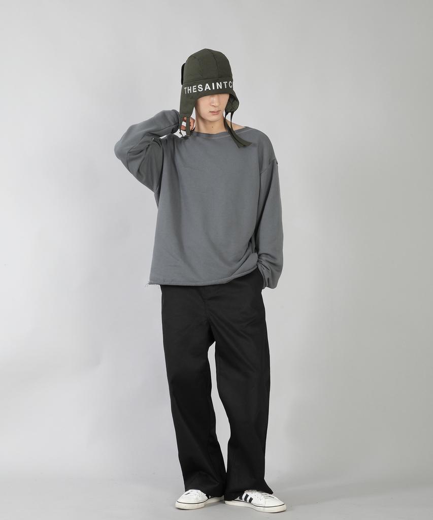 Seinteukeulu Брюки с широкими пуговицами Ex Wide Button Pants Ewb-377 Черный