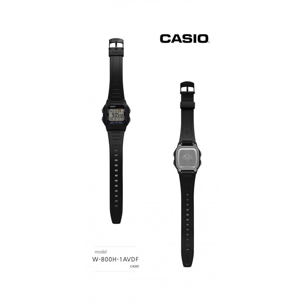CaSio W 800h 1avdf W 800h 1a цифровые квадратные спортивные солдатские мужские часы из ПУ