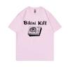 Bikini Kill Leave The World Behind Tshirt Unisexs Punk Rock Tshirt Round Neck Short Sleeve