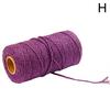 1 Roll Sewing Threads Cotton Rope 100Mx2mm Colored String Braided Woven Crafts Macrame Cord