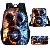 J-Jujutsu Kaisen 3pcs Set Backpack 40cm/15.7inch School Bags Shoulder Bag Pencil Case Computer Book Bag for Boys Girls Best Gift