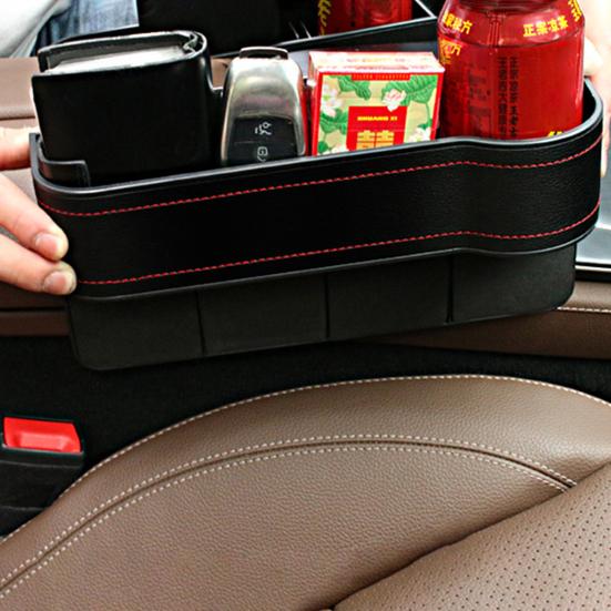 Универсальный ящик для хранения автомобильного сиденья, искусственная кожа, автомобильный держатель для чашки, органайзер для сиденья, отсек, герметичный кошелек, стеллаж для хранения телефонных карт
