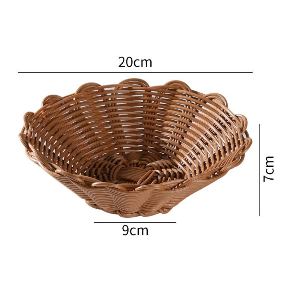 Round Display Platter Bread Fruit Kitchen Organization Basket Storage Basket  Home Shop Hotel