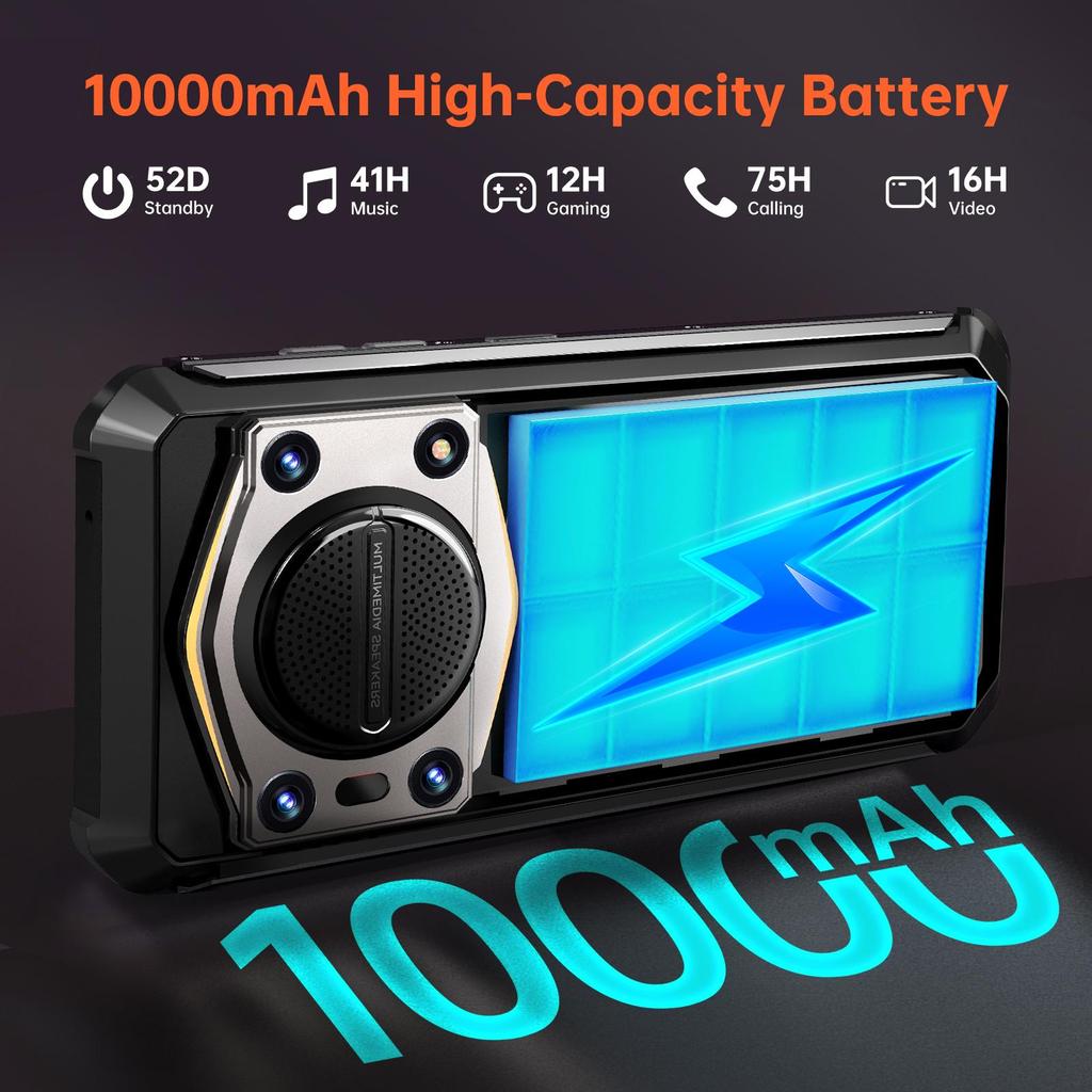 Oukitel Прочный смартфон WP22, 10 000 мАч — Android 13, 8/256 ГБ