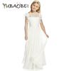 High Quality Girl Cotton Princess Dress Summer Children's Wedding Clothing Girl Chiffon All White Beach Dress