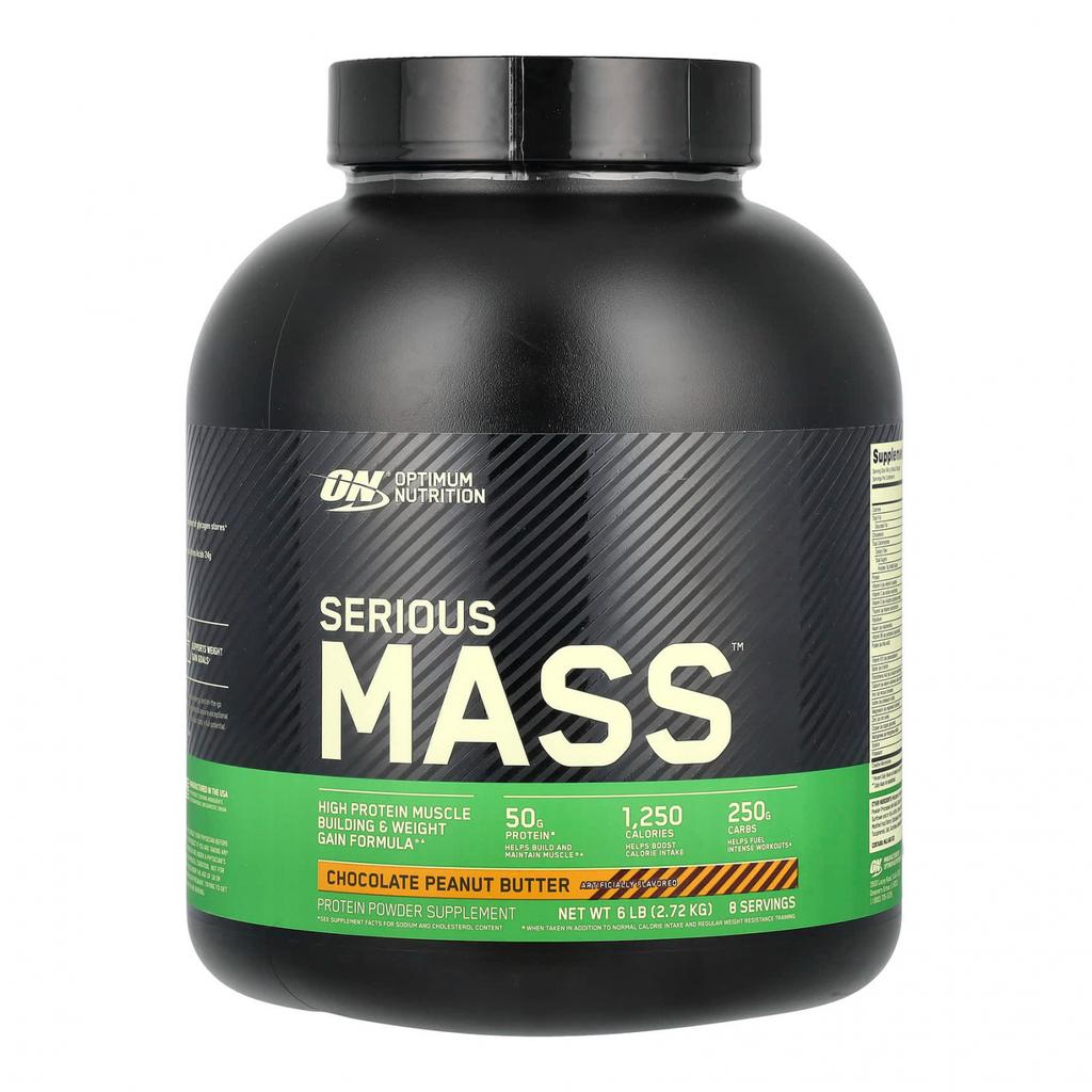 Протеин для набора мышечной массы Шоколадно-арахисовое масло (2,72 кг), Serious Mass Chocolate Peanut Butter, Optimum Nutrition
