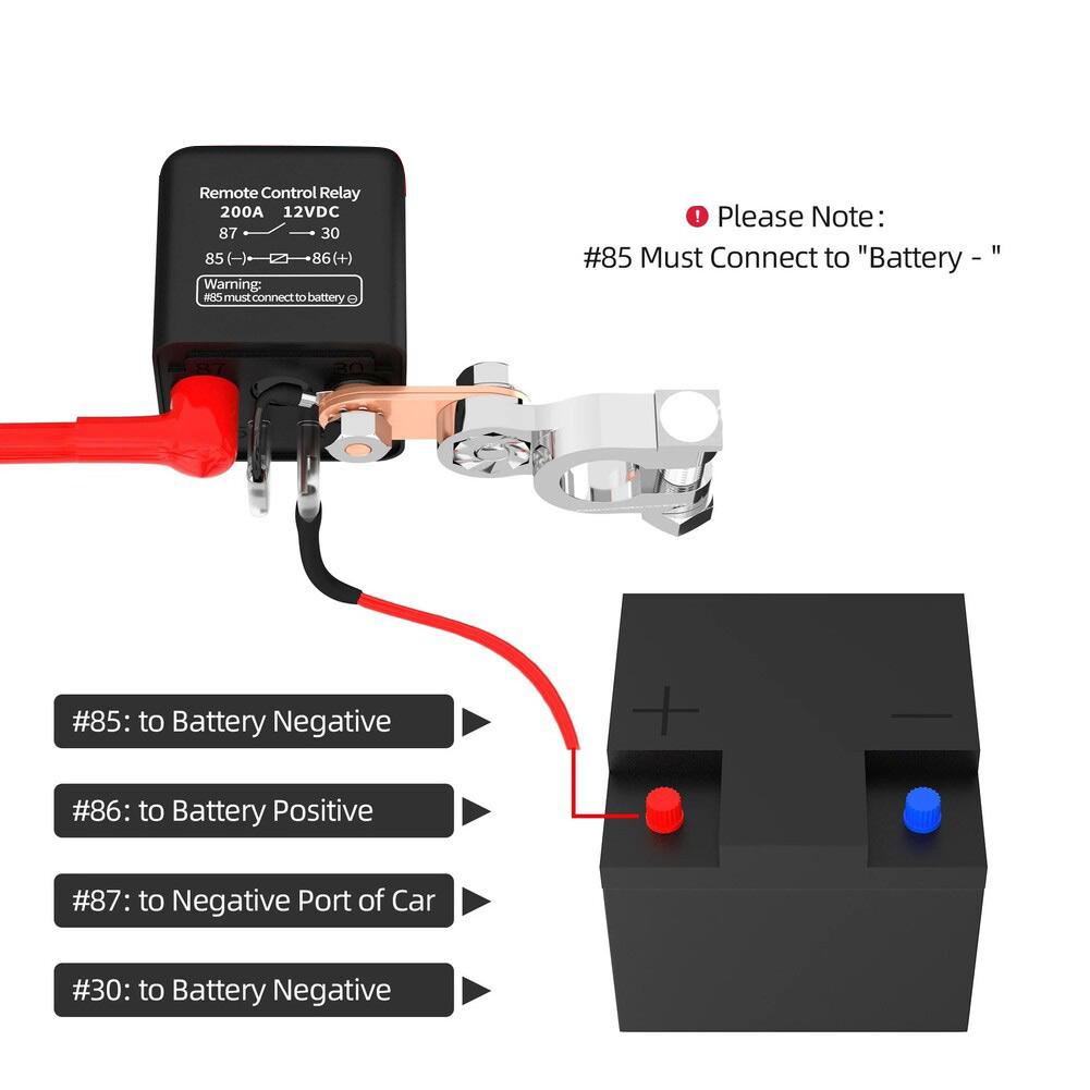 Newest Sale High Quality 12V 200A Remote Control Car Battery Circuit Breaker With 2 Keys Leak-proof Accessories