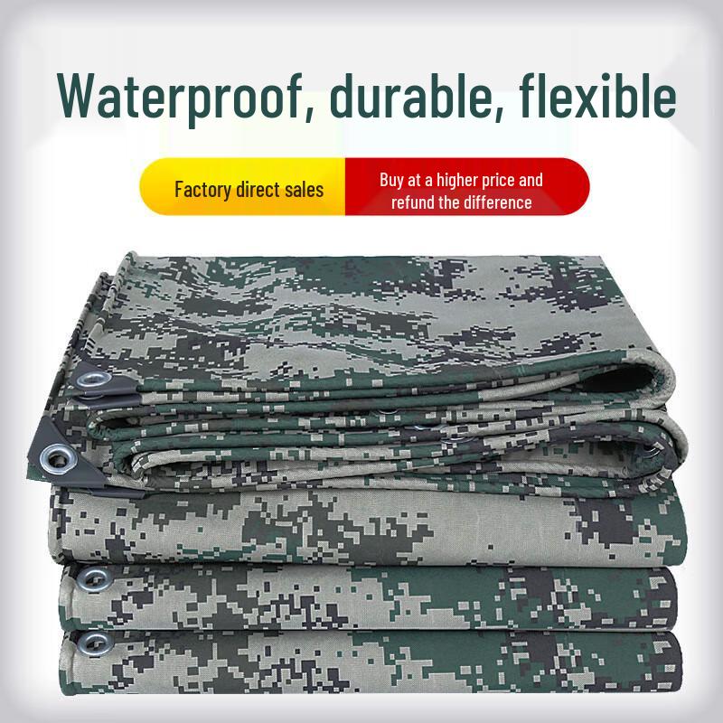 Thickened Camouflage Waterproof Canvas Tarp