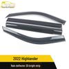 3D Bright Strip Rain Guards for 22 Highlander - Decorative Exterior Trim Patch