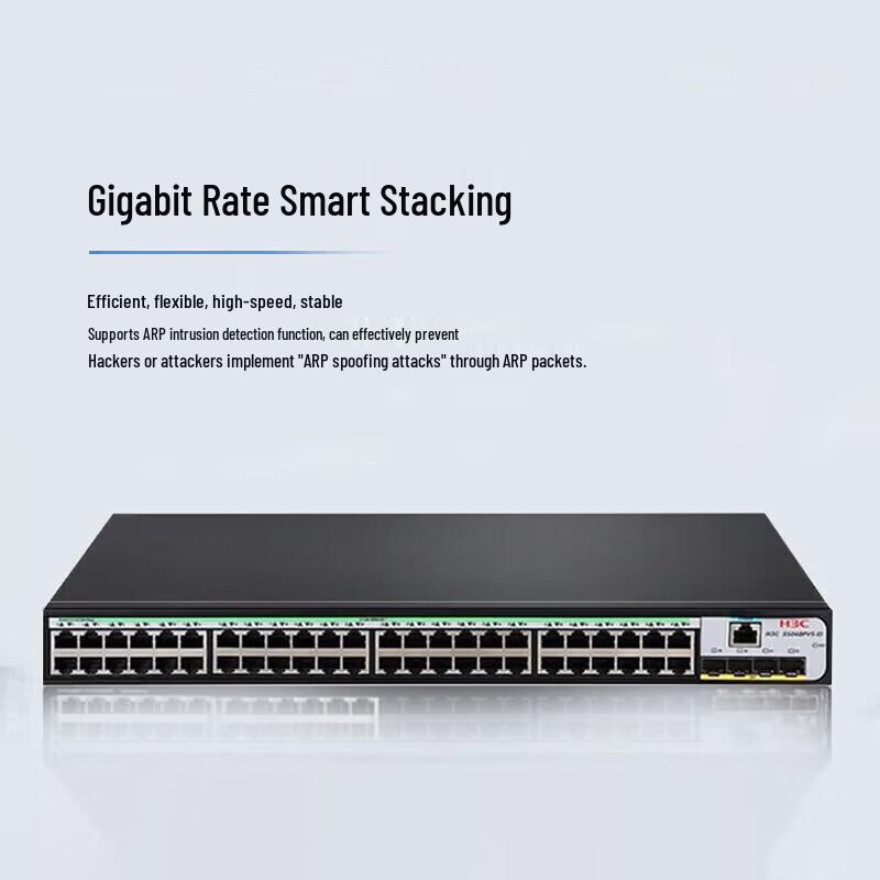 H3C S1850V2-52X-PWR 48-Port Gigabit L2 Managed PoE Switch