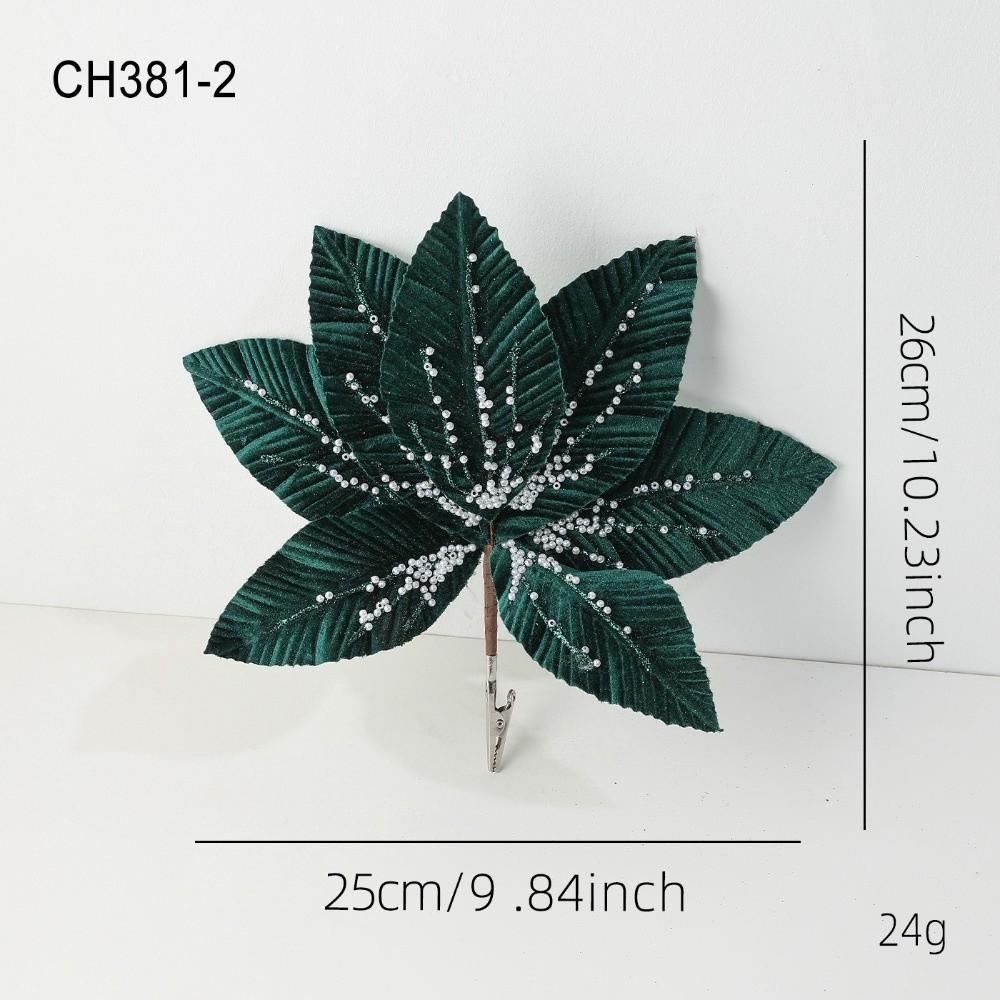 Новый 25 см Искусственный Цветок Пуансеттия Блестки Сверкающий Рождественский Блестящий Цветок Блестки Симуляция Цветов Новогодний Фестиваль