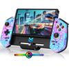 Switch RGB Handheld Mode Gyro Rapid Wired Connection Compatible with JC302 Controller, 7-Color Light, Controller, Grip, Sensor, Vibration, Fire, Mode,
