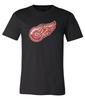 Футболка с состаренным логотипом Detroit Red Wings S-6XL Отслеживание!! Футболка Unisex