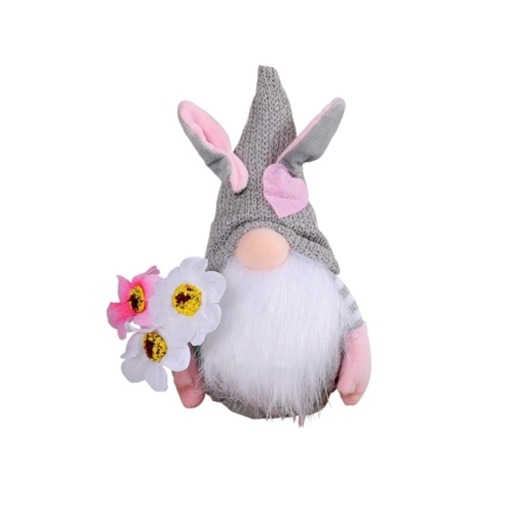 Kawaii Easter Faceless Dwarf Doll Mini Gnome Rabbit Doll Flower Easter Decoration  Home