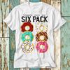 230 Gsm 100% Cotton Donut Six Pack Gym Fitness T Shirt Top Design Unisex Ladies Mens Tee Retro Fashion Vintage Shirt S817