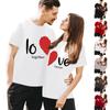 Мужская повседневная футболка с круглым вырезом и коротким рукавом с принтом ко Дню святого Валентина