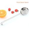 Long Handle Serving Spoon Creative Sauce Spoon New Flat Bottom Pizza Sauce Spoon