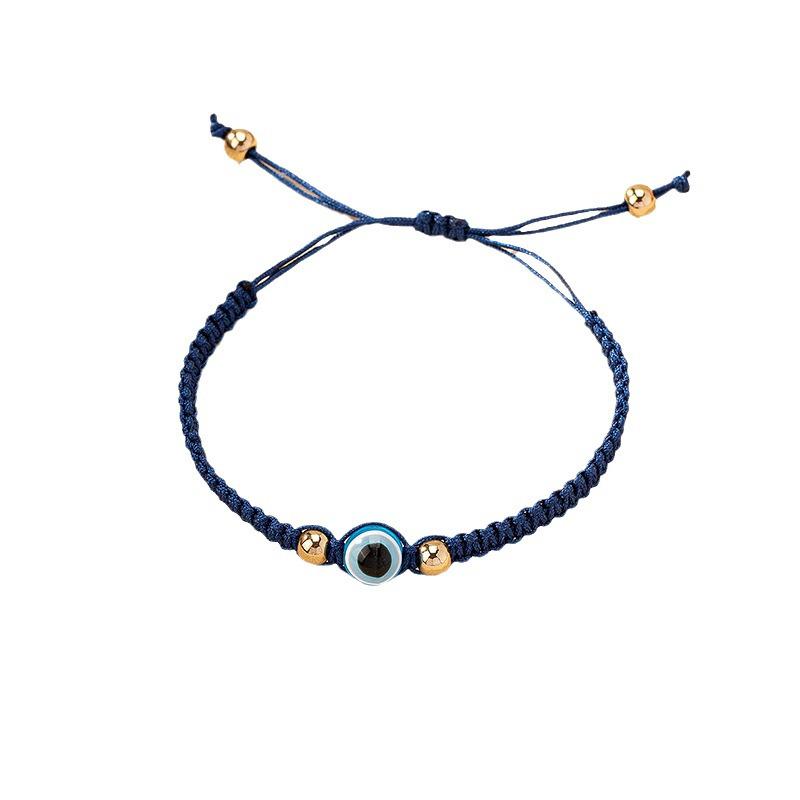 Минималистичный ретро браслет из плетеного шнура для женщин - Модный дизайн с глазом