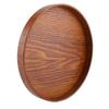 Solid Wood Wood Serving Tray Round Shape Food Server Coffee Serving Drink Platter  Home Kitchen