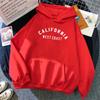 California West Coast Creative Pattern Hoodie Womens Autumn Loose New Hoody O-Neck Casual Hoody Pocket Fleece Womenswear