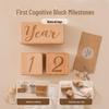 Wooden Baby Milestone Blocks - Newborn Photo Props & Growth Commemoration