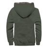 Men's Casual Zippered Pocket Hooded Jacket Men's Solid Color Fashion Warm Jacket