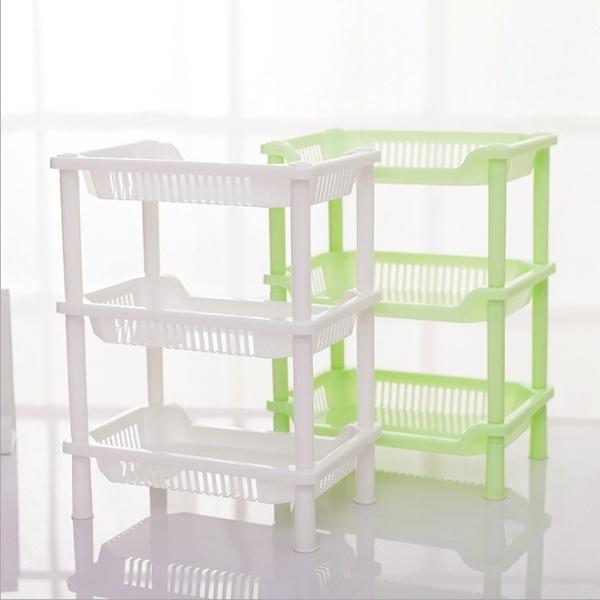 Nordic Style 3 Layers Corner Shelf Organizer Cabinet Bathroom Kitchen Sundries Plastic Storage Rack